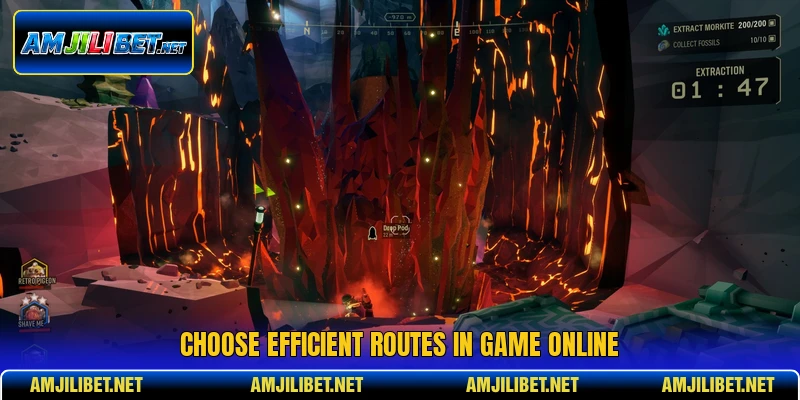 Choose efficient routes in game online
