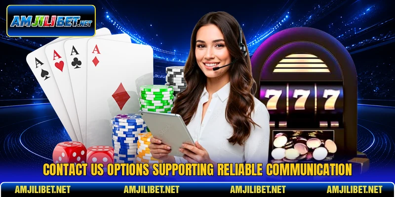 Contact us options supporting reliable communication