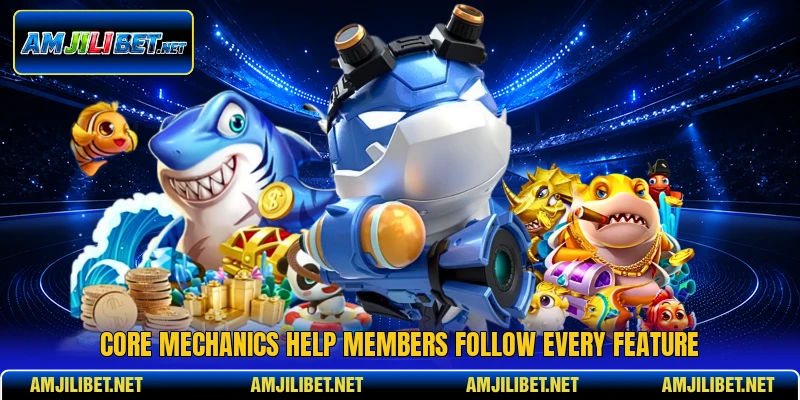 Core mechanics help members follow every feature