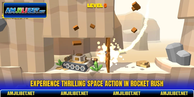 Experience thrilling space action in Rocket Rush
