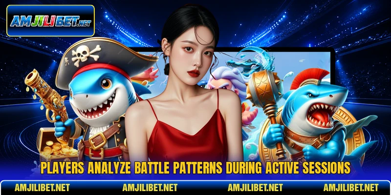 Players analyze battle patterns during active sessions